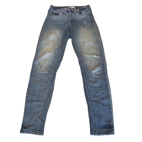 Bohme Premium Denim Women's Distressed Denim Jeans; Blue; Size 25 - Picture 1 of 3